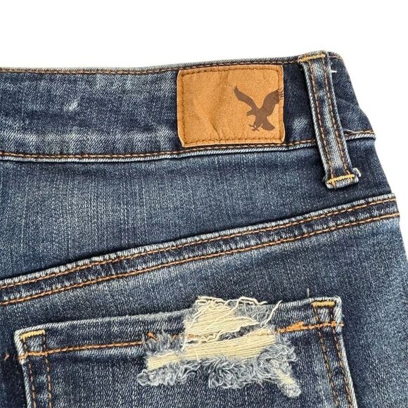 American Eagle Hi-Rise Shortie Jean Shorts Women's Size 4 - Picture 6 of 8
